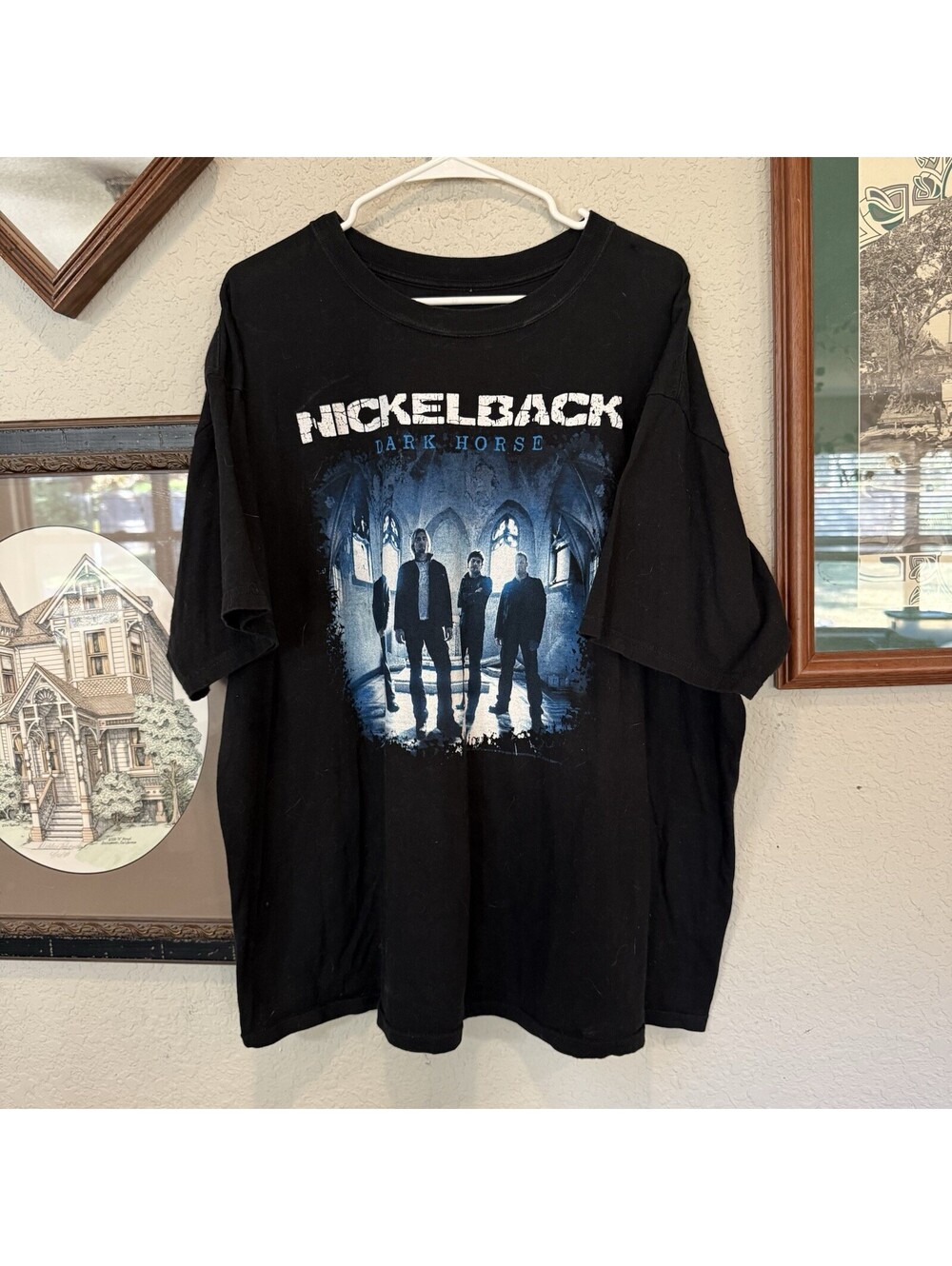 Vintage 2009 Nickelback Dark Horse Black Rock Band Tour Shirt Size Men’s 2XL